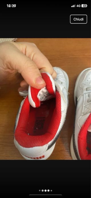 Scarpe Puma bimbo bianche rosse