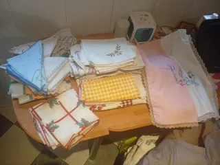 Lote manteles y servilletas vintage 10€ lote