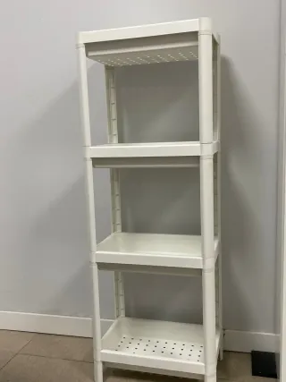 Estantería de plástico blanca 4 baldas