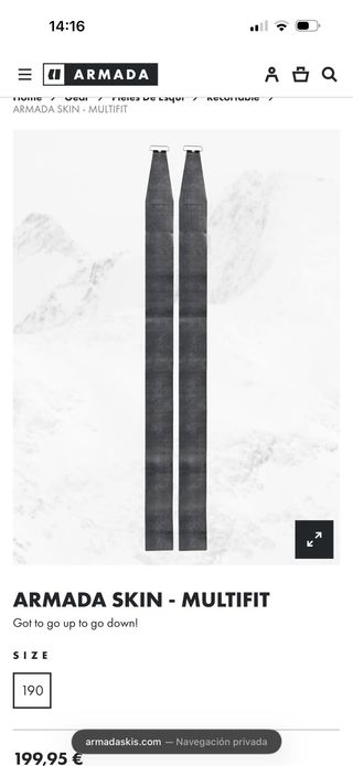 Pieles Esquí Armada Multifit 190