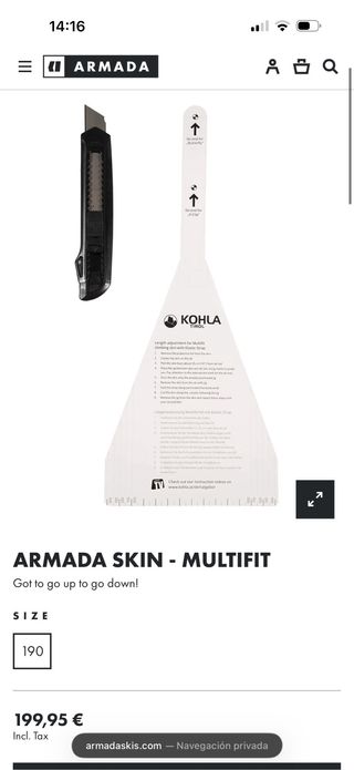 Pieles Esquí Armada Multifit 190