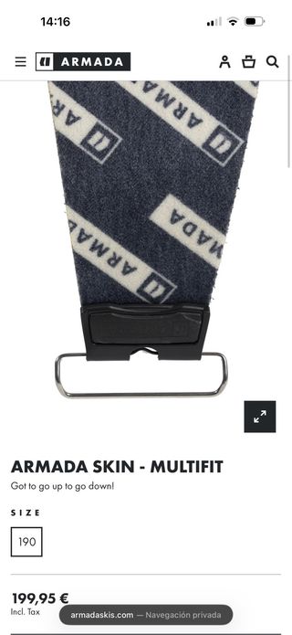 Pieles Esquí Armada Multifit 190