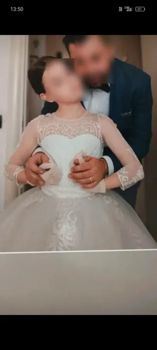 Abito Comunione Pizzo 3D Atelier 10/11 Anni