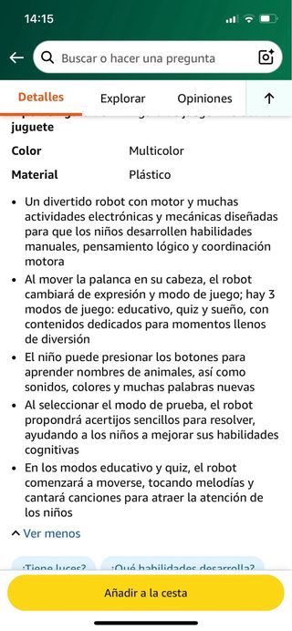 Robot Clementoni Bilingüe Español/Inglés