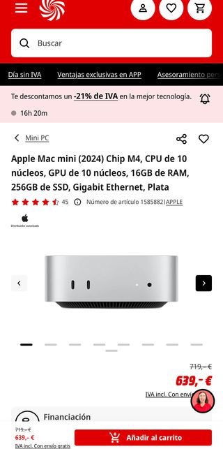 Mac Mini M4 Argento Apple