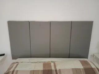 Cabecero Cama 150 Polipiel Gris