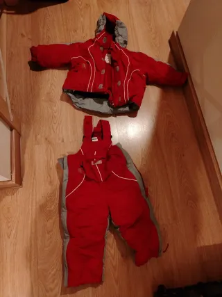 Conjunto Ropa Nieve Infantil Rojo