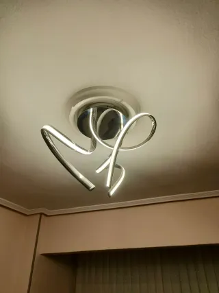 Lámpara LED Moderna Salón Plata