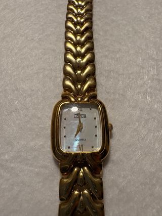 Reloj Lotus Dorado esfera de quarzo + reloj Lotus