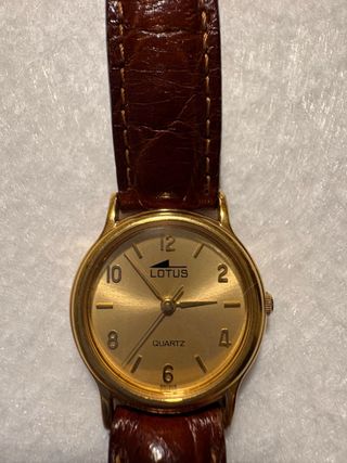 Reloj Lotus Dorado esfera de quarzo + reloj Lotus