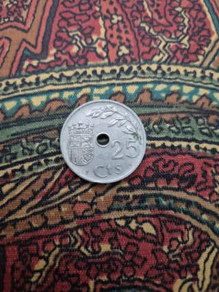 13 Monedas 25 Cts. España 1937.