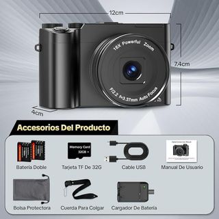 Cámara Digital Zoom 16X 4K Ultra HD