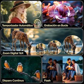 Cámara Digital Zoom 16X 4K Ultra HD