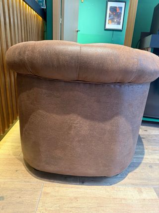 Sillón Chesterfield Microfibra Envejecida