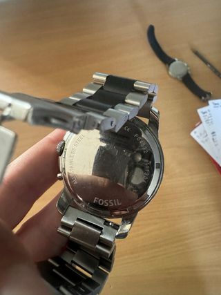 Reloj Fossil Hombre Negro y Plateado