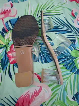 Chanclas Shein Beige Transparentes