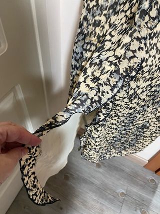 Vestido Mango Talla M Estampado Volantes