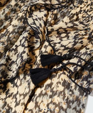 Vestido Mango Talla M Estampado Volantes