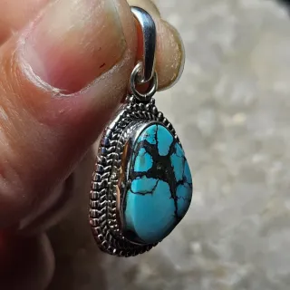 Colgante Plata 925 Turquesa Natural