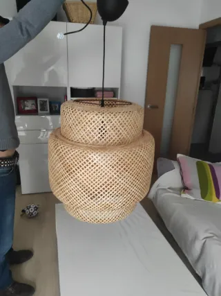 Lámpara de bambú/mimbre Ikea
