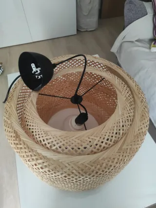 Lámpara de bambú/mimbre Ikea