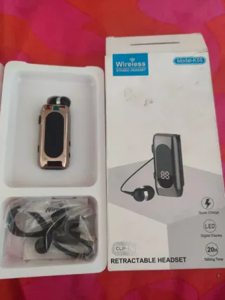 Auriculares Bluetooth Retráctiles K55