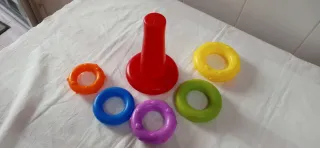 Pack Juguetes Infantiles: Pizarra, Anillos y Puzle