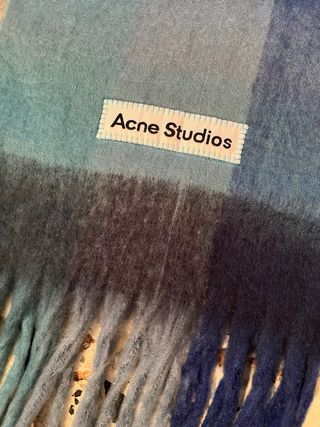 Sciarpa Acne Studios blu e verde acqua