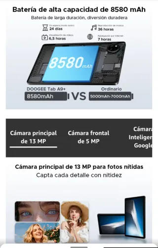 DOOGEE Tab A9 edizione vip 11 Android 15