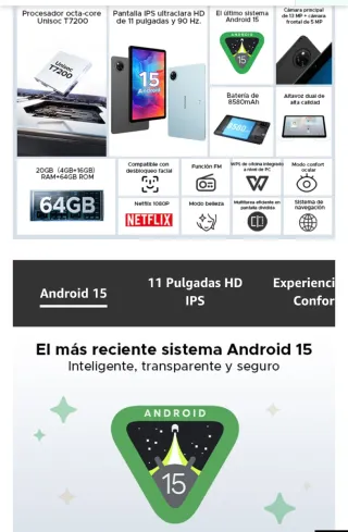 DOOGEE Tab A9 edizione vip 11 Android 15
