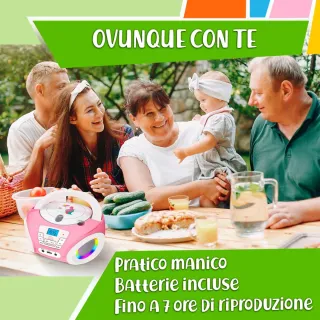 Lettore CD Bambini Tiny Geeks Rosa