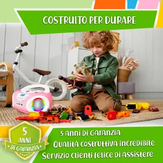 Lettore CD Bambini Tiny Geeks Rosa