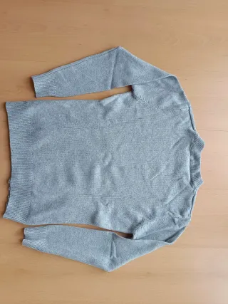 Jersey invierno gris trenzado