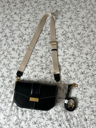 Bolso Zara Negro Piel Sintética