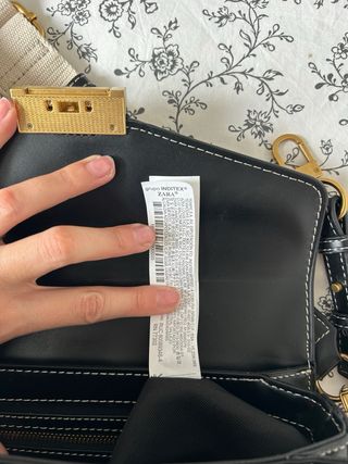 Bolso Zara Negro Piel Sintética