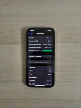 iPhone 14 Pro [256GB] | 99% Salud de batería