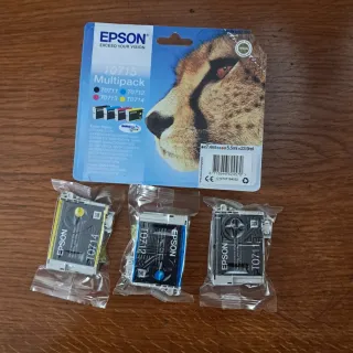 Pack 4 Tintas Epson T0715 Multipack y 3 cartuchos