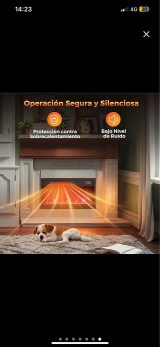 NUEVA Chimenea Eléctrica COSTWAY 1500W 18 Pulgadas