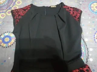 Abito Maidoma nero e rosso taglia M