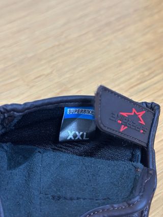 Guantes de moto de cuero talla XXL