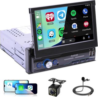 Radio Android 2+64G 1 DIN 7” Retráctil Carplay