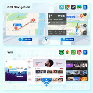 Radio Android 2+64G 1 DIN 7” Retráctil Carplay