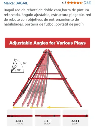 Portería Fútbol Rebotador Doble Cara. Nueva