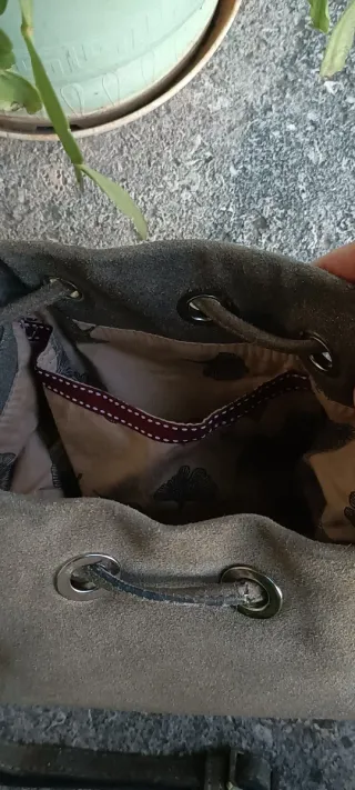 Bolso de mano Esprit marrón y plateado