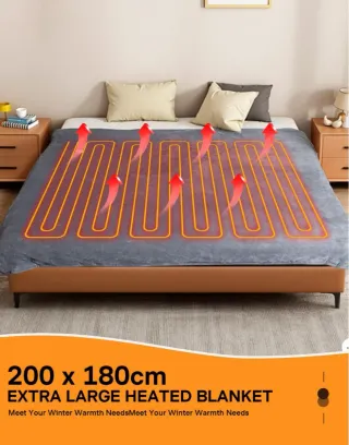 Coperta Elettrica 200x180cm - Matrimoniale XXL New