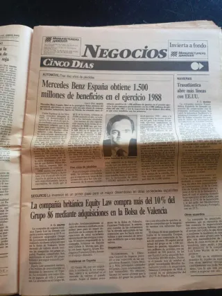 Periódico Cinco Días 31 Enero 1989
