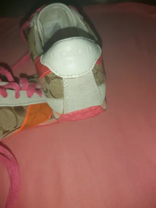 Deportivas Coach Mujer Beige y Rosa