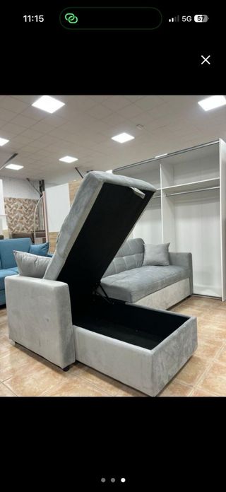 Sofá cama gris 3 plazas nuevo en su caja