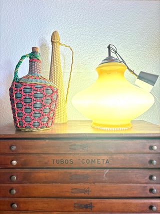 LÁMPARA VINTAGE OPALINA