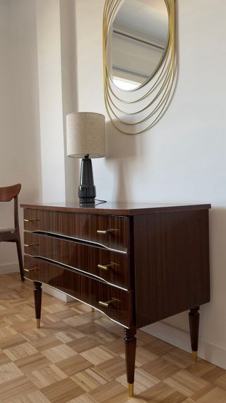 Conjunto Mesitas Noche y cómoda Vintage